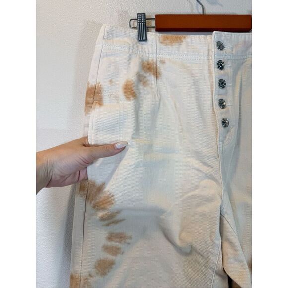 NWOT We The Free People Osaka Tie Dye Relaxed Straight Leg Harem Jeans Womens 29 - Picture 3 of 10